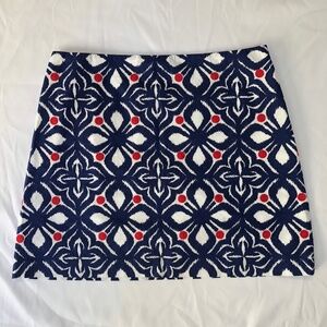 Vineyard Vines Navy White Red Printed skirt Size 10